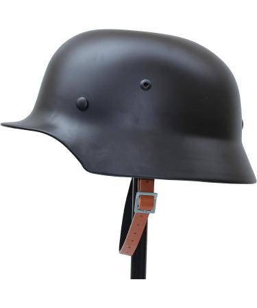 ANQIAO WWII German M35 Helmet with Net Cover - Steel Soldier Stahlhelm in Black Green Color - Buy Online on GoSupps.com