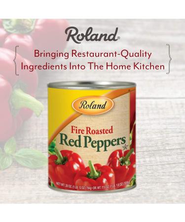 Roland Foods Fire Roasted Red Peppers 28oz Whole Specialty Imported - Pack of 4 - Buy Online on GoSupps.com