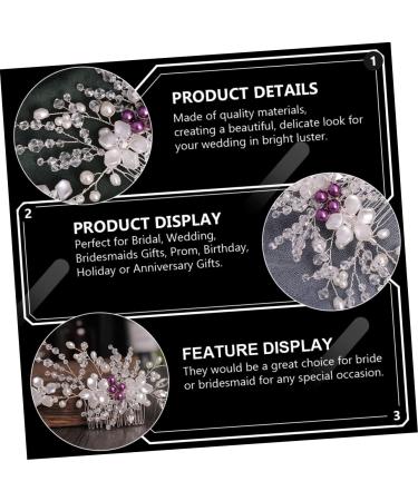 WOFASHPURET 1pc braided flower comb hair accessories hair barrettes for women Headpieces for Brides Hair Side Combs flower hair clips for women white wire modeling banquet hair comb - Buy Online on GoSupps.com