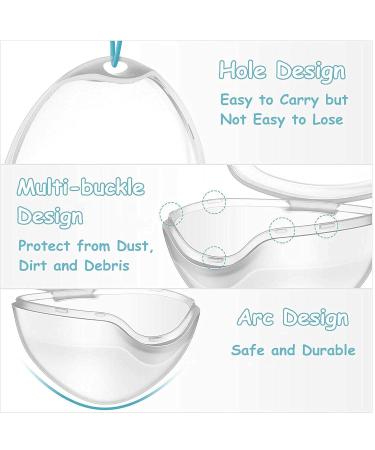 10 Transparent Pacifier Boxes with Cord - Dust-Tight Portable Pacifier Storage Container for Babies - Buy Online on GoSupps.com
