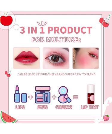 Yocisku 4 Color Lip Stain Set - Long Lasting, Waterproof & Moisturizing Liquid Lipstick Kit for Lips, Cheeks & Eyes in Fruity Colors - Buy Online on GoSupps.com