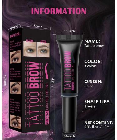 10 Pcs Waterproof Brow Gel Thickening Tinted Eyebrow Gel Eyebrows Filler Gel Long-Lasting Eyebrow Makeup for Women -02#Medium Brown 02# Medium Brown - Buy Online on GoSupps.com