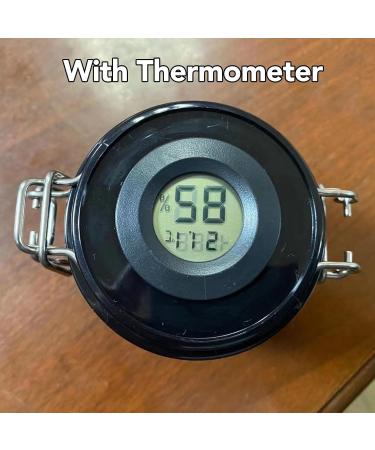 Eyelash Glue Storage Tank Eyelash Glue Storage Container Activated Carbon Jar with Thermometer Nail Glue and Eyelash Shop Essential 200ml - Buy Online on GoSupps.com