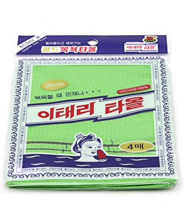 Korean Exfoliating Towel Washcloth Mitts 12pcs - GOLDSANGSA (Green4 Red4 Yellow4) | Korean Italy Towel for Skincare Exfoliation - Buy Online on GoSupps.com