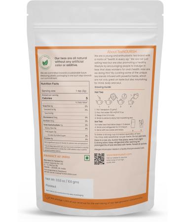 TeaNOURISH Darjeeling Autumnal Classic Black | Autumn Flush Loose Leaf Tea | Strong Robust Taste & Aroma | Freshly Sourced Direct From Origin | Brew as Hot or Iced Tea - 3.53oz/100g Darjeeling Autumnal Classic Black 3.53 Ounce (Pack of 1) - Buy Online on GoSupps.com
