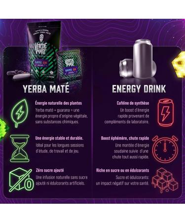 Verde Mate Green Game On 400g Yerba Mate pour une nergie de gamer aromatis une boisson nergisante - Buy Online on GoSupps.com