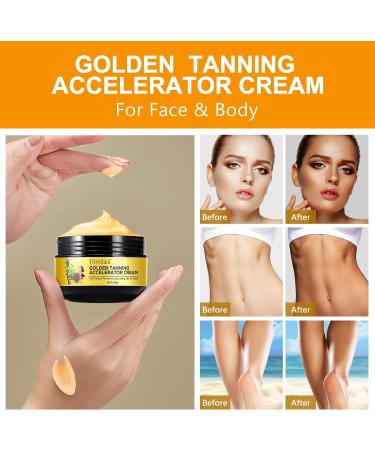 Tanning Accelerator Cream Golden Tan Accelerator for Outdoor Sun and Tanning Beds Natural Ingredients Tanning Cream for Sunbeds & Outdoor Sun Achieve a Natural Tan Skin 100g (2PCS 100g) - Buy Online on GoSupps.com