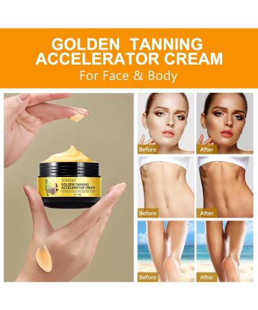 GLONESEBLUM 100g Sunbed Tanning Accelerator Luxe Gel Effective in Sunbeds & Outdoor Sun Achieve a Natural Long-Lasting Rapid Tanning Self Tanner - Buy Online on GoSupps.com