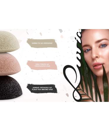 Konjac Sponge Set Luvia | Natural Facial Cleansing & Peeling | Vegan Gentle for Sensitive Skin - International Shipping - Buy Online on GoSupps.com