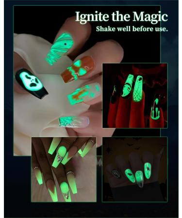 Glow In The Dark Gel 15ml - Long-lasting Luminous Nail Top Glue Coat for DIY Nail Art - UV LED Compatible - Perfect with Any Color - Buy Online on GoSupps.com