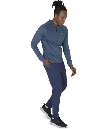 Layer 8 Men's Lightweight Stretch Sweatpants with Pockets - Large Indigo-Delta - Buy Online on GoSupps.com