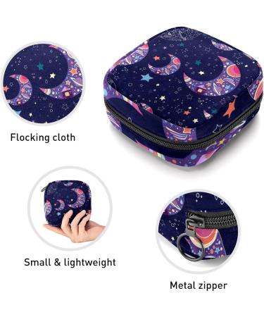 Womens Bonds Storage Pockets Stillpad Holder - Moon Pattern Portable Period Kit Bag | Feminine Product Bag for Women & Girls - Color 4 - Buy Online on GoSupps.com