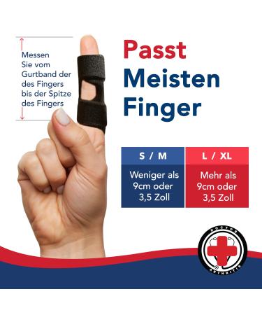 Dr. Arthritis Finger Bandage & Rail - Doctor-Designed Injury Protection for Small Middle Index Fingers - Black L/XL | International Shipping - Buy Online on GoSupps.com