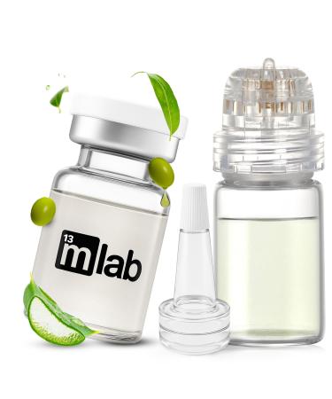 FLexiknee Microrevive Titanium Micro Infusion System for Face - Deep Penetrating Collagen-Boosting Stamp & Anti-Wrinkle Hyaluronic Acid Serum - At Home Micro Needling Kit for Radiant Youthful Skin