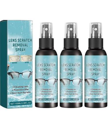 Lens Scratch Removal Spray Eye Glass Cleaners Spray Scratch Remover for Eyeglasses Scratch Repair for Eyeglasses Eyeglass Cleaning Tools for Lenses Screens (3)
