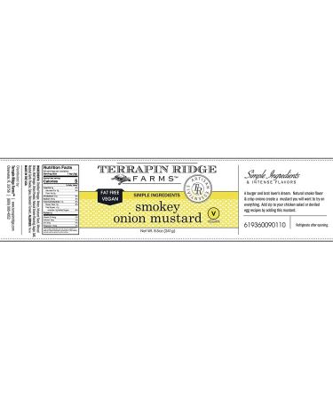 Terrapin Ridge Farms Vegan Smokey Onion Mustard - 8.5 oz Jar - Buy Online on GoSupps.com