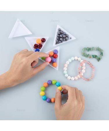 AUEAR 30 Pack White Plastic Bead Sorting Trays for DIY Nail Art & Jewelry Projects - Triangle Shape - Buy Online on GoSupps.com