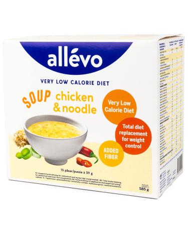 Chicken noodle soup - low -calorie meal replacement - support in diet weight loss & weight control - 15 portions - All vo by Alpha Foods