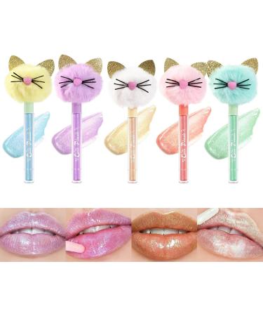 Waterproof Natural Shimmer Lipstick for Women Girl Cute Glitter Luminous Shiny Brightening Lip Balm Lip Gloss Lip Conditioning Oil Rejuvenating Serum - Buy Online on GoSupps.com