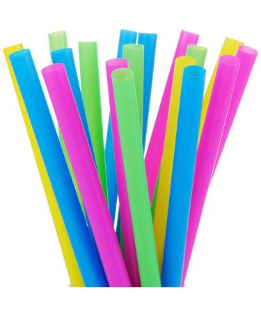 ALINK 12-Pack Reusable Plastic Clear Straws, 13 Inch Extra Long