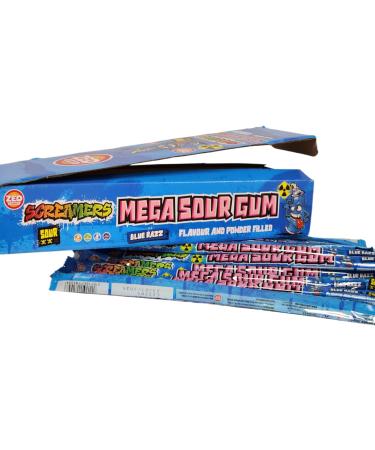 Zed Candy Screamers - Frutti Flavour Powder Filled Mega Sour Gum - Fun Xmas Treats & Stocking Stuffer for Bubblegum Fans (Blue Jazz Half Pack (14pc)) Blue Jazz Half Pack (14pc) - Buy Online on GoSupps.com