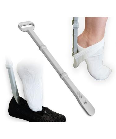 Long Handled (26") Shoe Horn and Sock Remover - Large Dressing Aid for Seniors, Elderly, Disabled - Sock Otter by Easy To Use Products