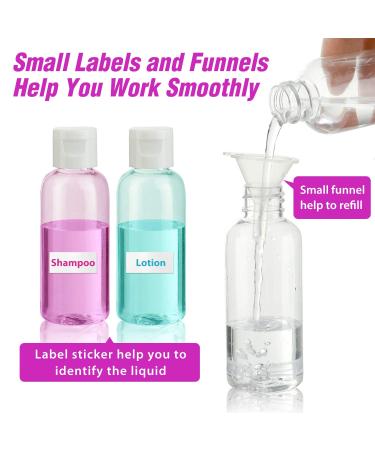 30 Pcs 2 oz Clear Plastic Empty Bottles - Travel Size Bottles with Flip Cap for Liquids & Toiletries - Buy Online on GoSupps.com