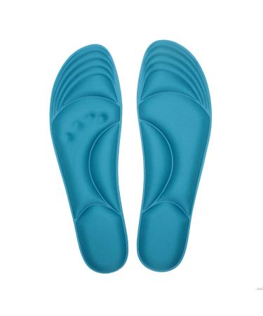 2 Pairs-Memory Foam Insoles Slow Rebound High Density 10mm Thickness for Plantar Fasciitis Pain Relief  Soft Work Boot Insoles for Standing All Day  Shock Absorption Sports Shoe Inserts Size S(men 5-6.5/women 4-7.5)