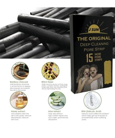 Nose Strips for Blackheads - 15 Pack Pore Strips for Men & Women - Effective Blackhead Removal - Buy Online on GoSupps.com