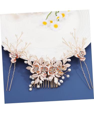 Beaupretty 1 Set Leaf Pearl Hairpin Hair Clips Hair Side Combs Hair Comb Clips Hair Combs for Women Decorative Hair Forks for Buns Hair Accessories Hair Combs and Clips Hairpin Fork - Buy Online on GoSupps.com