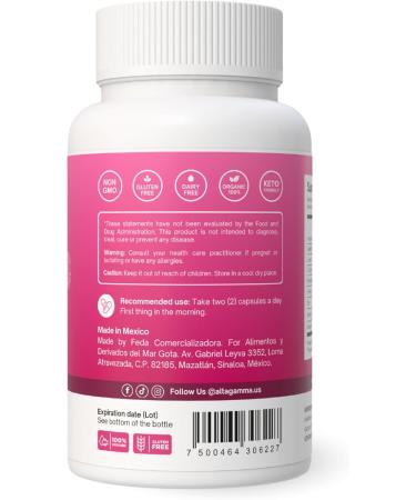 ALTAGAMMA Hair Growth Supplements - Nourishes Thinning Strengthen Nails & Skin & Combat Hair Loss - Hair Growth Vitamins for Women & Men with Marine Collagen Peptides 60 Capsules | 30 Day Supply - Buy Online on GoSupps.com