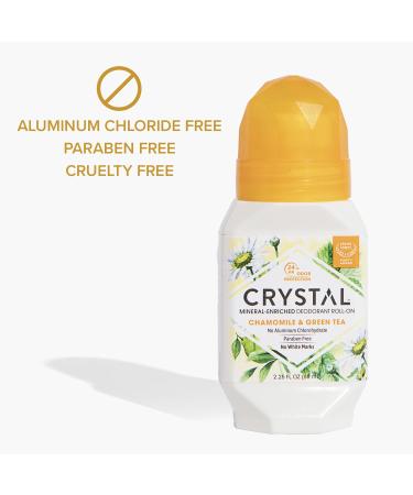 Crystal Deodorant - Mineral Roll on Vegan Deodorant for Women and Men Chamomile & Green Tea - 2.25 fl. oz. (3 Pack) (Packaging May Vary) 2.25 Fl Oz (Pack of 1) Chamomile & Green Tea - Buy Online on GoSupps.com
