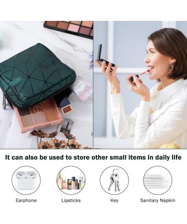 Buy Aster 2-Piece Binding Storage Tampon Bag - Mini Portable Periods Storage for Women & Girls (Black/Green) - Buy Online on GoSupps.com