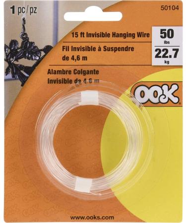 OOK 15 ft. Invisible Hanging Wire  50 lbs. Capacity  Self Tying Wires  Ideal for Picture Hanging and Planters - Buy Online on GoSupps.com