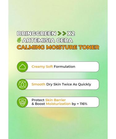 Bring Green Artemisia Cera Calming Moisture Toner | Soothing Toner for Sensitive Skin | 8.45 Fl. Oz. | International Shipping - Buy Online on GoSupps.com