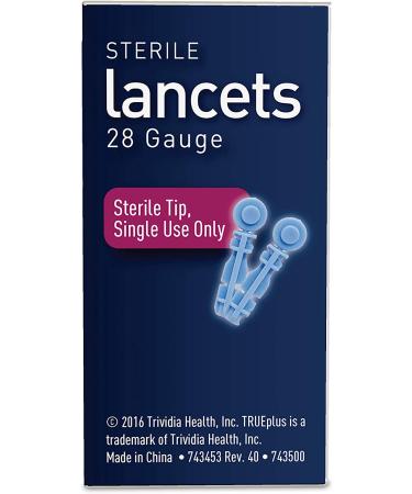TRUEplus Lancets 100ct 28g x 3 + Log Book | Convenient Diabetes Testing Supplies - Buy Online on GoSupps.com