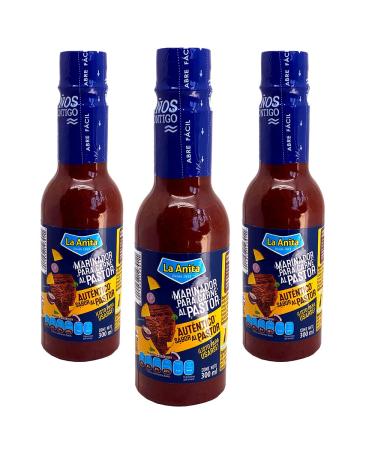 La Anita Marinade Pastor Sauce Bottle 300ml (Pack of 3) / Meat Marinade for Pastor Tacos Rich Sauce for Cooking Mexican Food