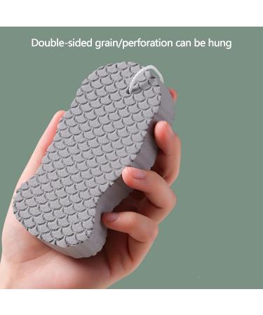 Washing Up Sponge Sea Sponge Set Ultra Soft Body Scrub Absorbent Body Cleanser Body Foam Sponge Splash Sponge with Rope Scrub Buddy for Adults Children to Remove Dead Skin Gray - Buy Online on GoSupps.com