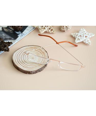 Eyekepper 5-Pack Half-Eye Reading Glasses - Stylish Gold Stainless Steel Frames (+1.75) - International Shipping Available - Buy Online on GoSupps.com