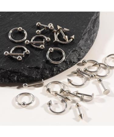 3D Metal Punk Nail Charms - Tungsten Carbide Cross Spike Nose & Lip Rings | Y2K Gothic Nail Decorations & Face Makeup - Buy Online on GoSupps.com