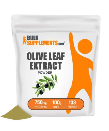 BulkSupplements.com Olive Leaf Extract - Olive Leaf Extract Supplement - Olive Leaf Extract 750 mg - Antioxidants Supplement - Immune Support Supplement (100 Grams - 3.5 oz) 3.52 Ounce (Pack of 1)