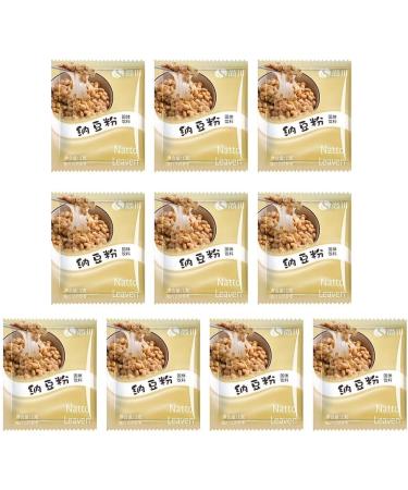 Nattomoto Starter: Japanese NATTO Fermented Soybean Powder for Health | 10 Pieces of Active Bacillus Subtilis NATTO Bacteria - Buy Online on GoSupps.com