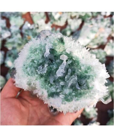 Natural Crystal Rough 550g Quartz Cluster Natural Green Ghost Crystal Cluster Inlaid with Yellow Specimen yuebang - Buy Online on GoSupps.com