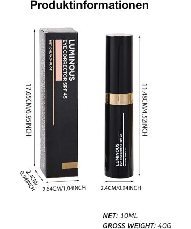  Erinde Erinde Eye Concealer brightening eye cream with anti-aging effect conceals redness dark circles and pigmentation spots high coverage tinted eye cream for skin - Buy Online on GoSupps.com