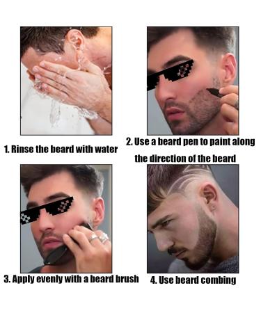 Buy Bart Stift F ller f r Herren - Black Beard Pencil & Brush Set - Natural Finish - 2 Pieces - Buy Online on GoSupps.com