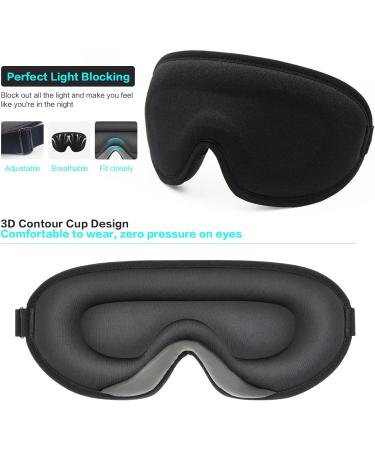 Fuduo Ear Plugs for Sleeping - 2 Pairs Super Soft Silicone Ear Plugs with Sleep Mask for Noise Reduction, Block Out Light and Noise - Perfect for Travel, Nap, Yoga, Meditation (Black) - Buy Online on GoSupps.com