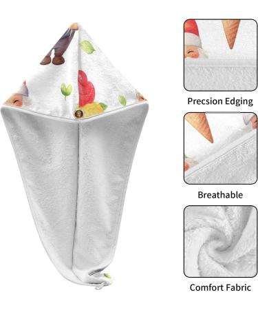Super Absorbent Ice Cream Dwarf Hair Towel 2 Pack | Quick Dry Hair Turbans for Women & Girls - Buy Online on GoSupps.com