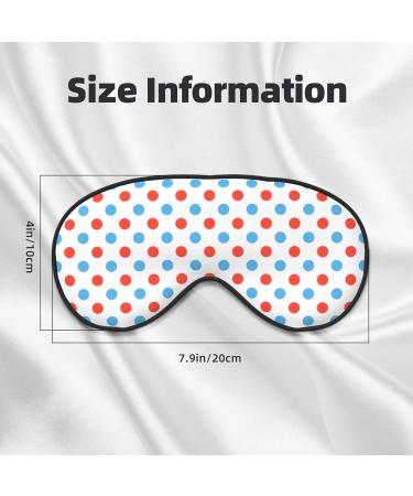 Red Blue Polka Dots Sleep Mask | Double-Sided Soft Adjustable Eye Covers for Comfort & Eye Edema Relief | International Shipping Available - Buy Online on GoSupps.com