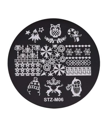 5 x Round Christmas Nail Art Stamping Plates for Women & Girls | Festive Nail Design Tools | International Shipping Available - Buy Online on GoSupps.com