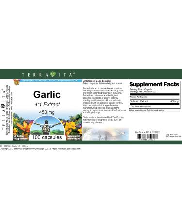 Garlic 4:1-450 mg (100 Capsules ZIN: 520192) - 3 Pack - Buy Online on GoSupps.com